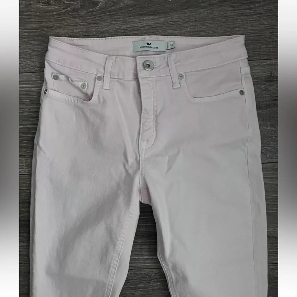 VINEYARD VINES High Rise Light Pink High Rise Skinny Jeans Size 26 - Picture 3 of 7